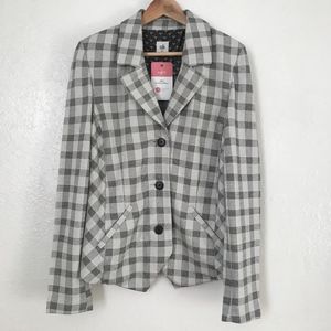 Cabi valentina blazer plaid checker pattern NWT